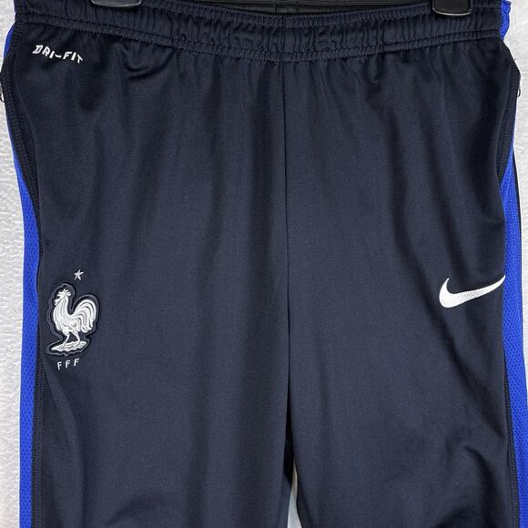 Nike France National Soccer Team Joggers Track Pants Mens L Blue Embroidered - Picture 1 of 10